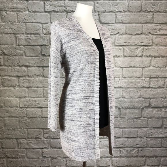 NWT NIC+ZOE Lace It Back Grey Space Dye Cardigan - Picture 6 of 7